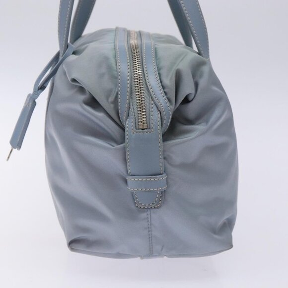 PRADA Tote Bag Nylon Light Blue Silver Auth - Picture 10 of 16